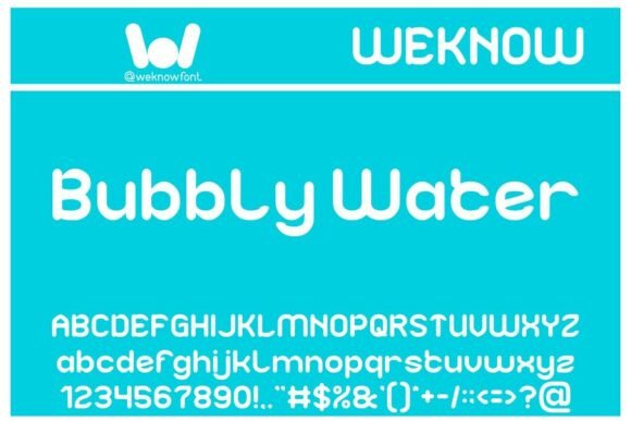 Bubbly Water: The Playful Sans Serif Font for Modern Branding