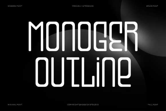 Monoger Outline: A Minimal Sans Serif Typeface for Modern Digital Branding