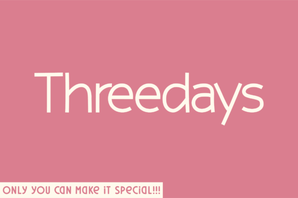 Threedays: The Unique Sans Serif Font for Scroll-Stopping Visuals